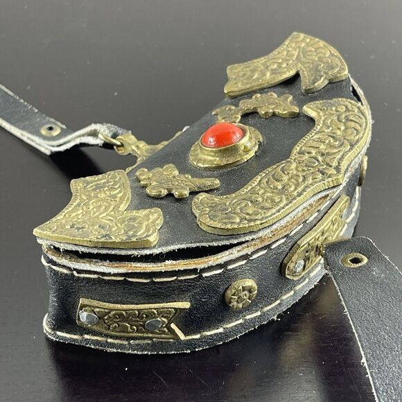 ANTIQUE Tibetan Fire Mecha Match Striker Leather Flint Pouch Purse RARE - Picture 8 of 16